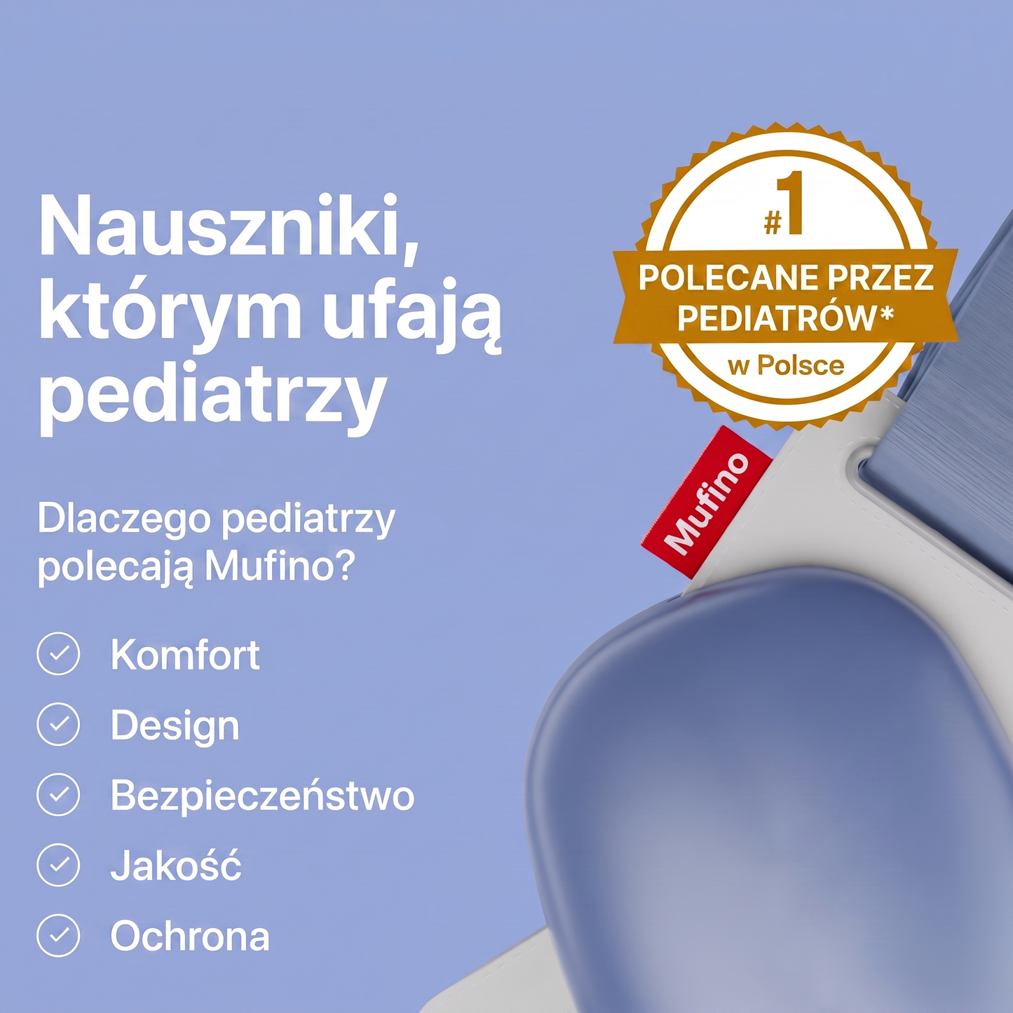 Mufino™ — nauszniki wyciszające dla niemowląt i dzieci